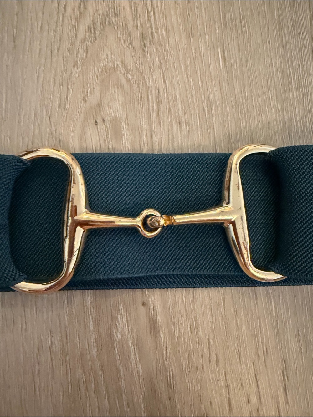 Ellany Equestrian Horse Bit Stretch Belt – Dark Teal & Gold - Picture 3 of 8
